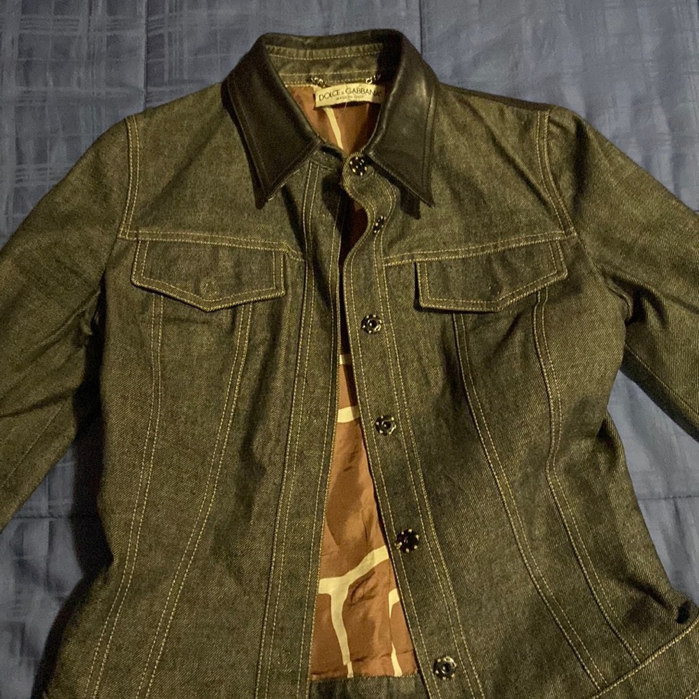 Dolce & Gabbana Suit denim and Leather suit